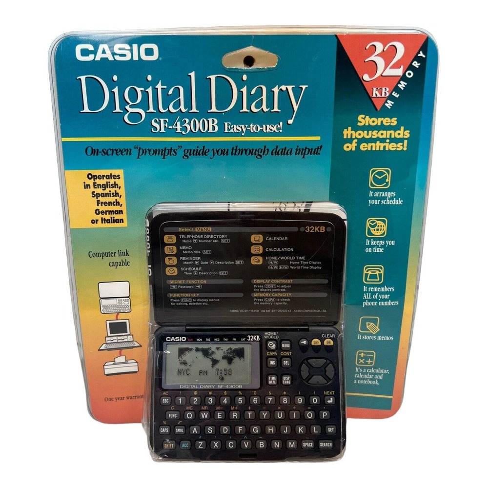 Casio Digital Diary SF-4300 32 KB Memory BRAND NEW